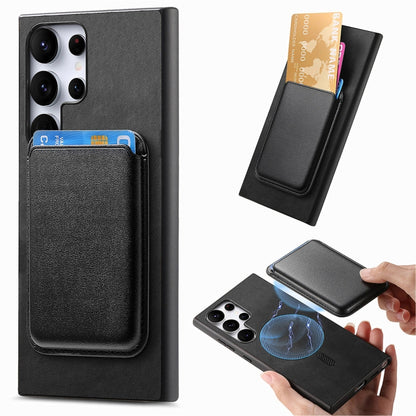 Retro Magsafe Card Bag PU Back Cover Phone Case