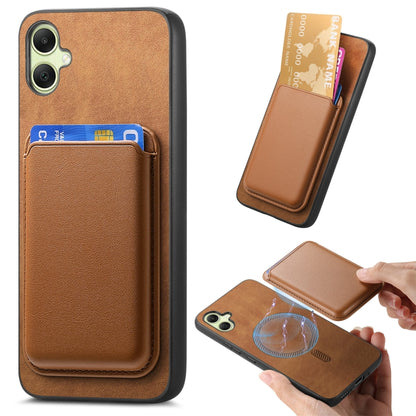 Retro Magsafe Card Bag PU Back Cover Phone Case