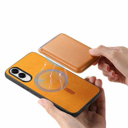 Retro Magsafe Card Bag PU Back Cover Phone Case