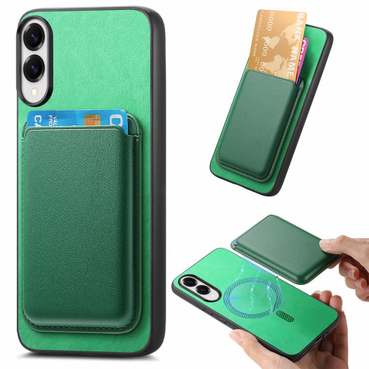 Retro Magsafe Card Bag PU Back Cover Phone Case