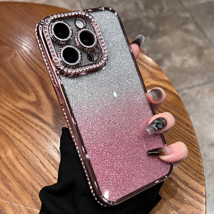 Diamond Gradient Glitter TPU Phone Case, For iPhone 16 Pro Max, For iPhone 16 Pro����������������...