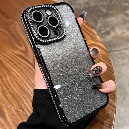 Diamond Gradient Glitter TPU Phone Case, For iPhone 16 Pro Max, For iPhone 16 Pro����������������...
