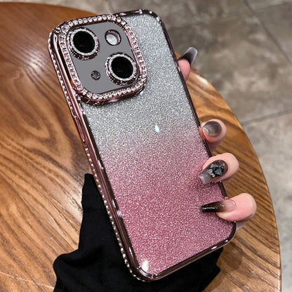 Diamond Gradient Glitter TPU Phone Case, For iPhone 16 Pro Max, For iPhone 16 Pro����������������...