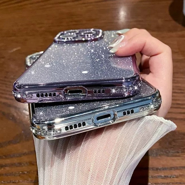 Diamond Gradient Glitter TPU Phone Case, For iPhone 16 Pro Max, For iPhone 16 Pro����������������...