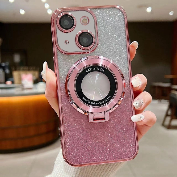 Electroplated Holder Gradient Glitter MagSafe Phone Case, For iPhone 16 Pro Max, For iPhone 16 Pr...