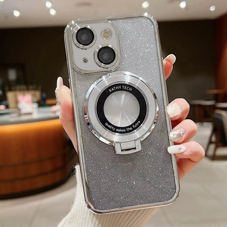 Electroplated Holder Gradient Glitter MagSafe Phone Case, For iPhone 16 Pro Max, For iPhone 16 Pr...