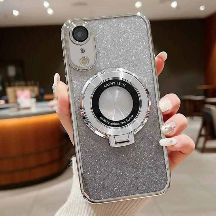 Electroplated Holder Gradient Glitter MagSafe Phone Case, For iPhone 12, For iPhone 12 Pro Max���...