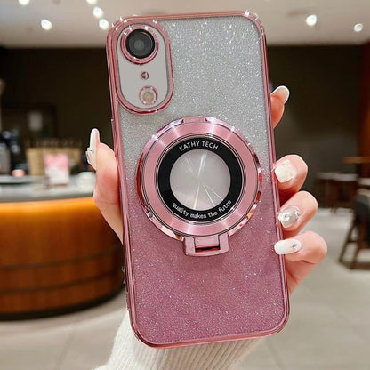 Electroplated Holder Gradient Glitter MagSafe Phone Case, For iPhone 12, For iPhone 12 Pro Max���...