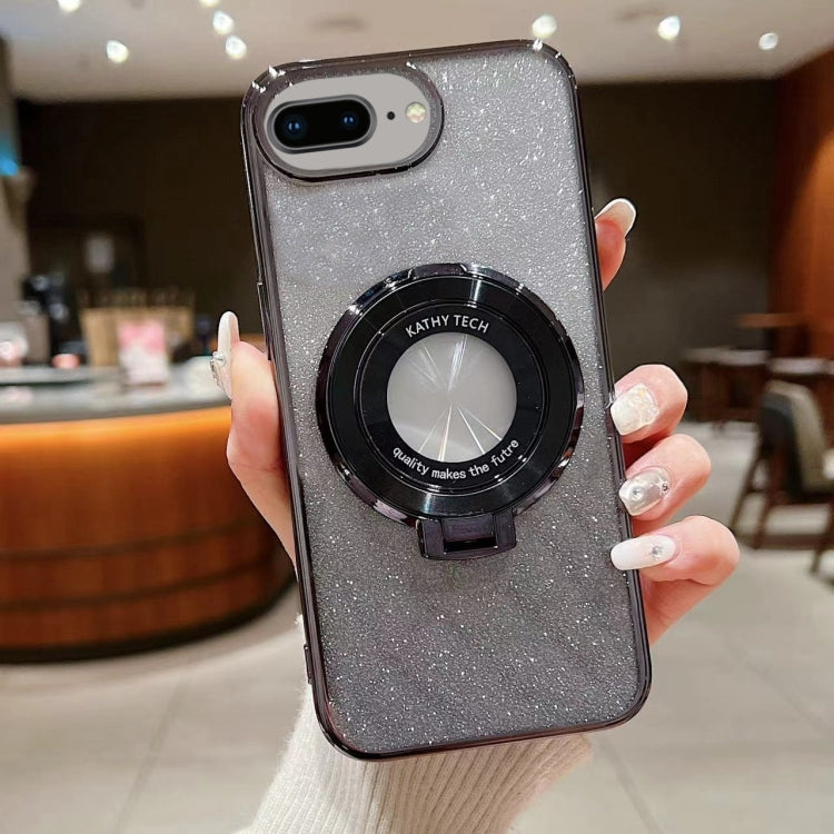 Electroplated Holder Gradient Glitter MagSafe Phone Case, For iPhone 12, For iPhone 12 Pro Max���...