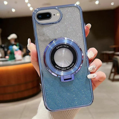 Electroplated Holder Gradient Glitter MagSafe Phone Case, For iPhone 12, For iPhone 12 Pro Max���...