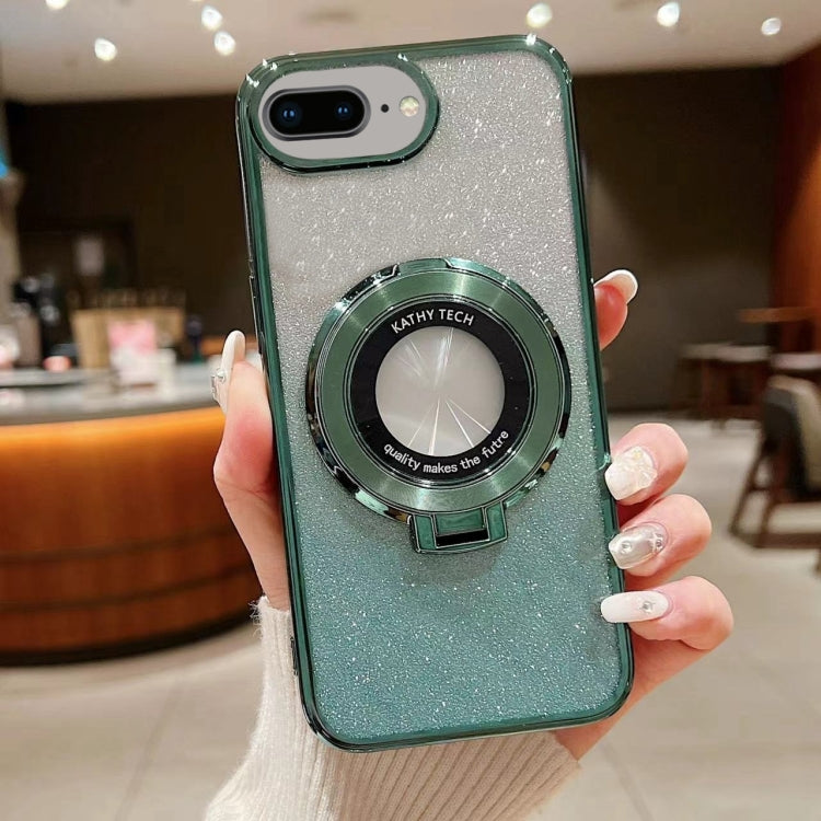 Electroplated Holder Gradient Glitter MagSafe Phone Case, For iPhone 12, For iPhone 12 Pro Max���...