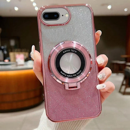Electroplated Holder Gradient Glitter MagSafe Phone Case, For iPhone 12, For iPhone 12 Pro Max���...