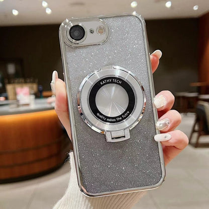 Electroplated Holder Gradient Glitter MagSafe Phone Case, For iPhone 12, For iPhone 12 Pro Max���...