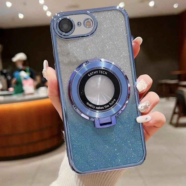 Electroplated Holder Gradient Glitter MagSafe Phone Case, For iPhone 12, For iPhone 12 Pro Max���...