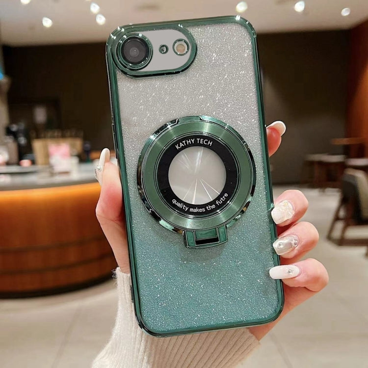 Electroplated Holder Gradient Glitter MagSafe Phone Case, For iPhone 12, For iPhone 12 Pro Max���...