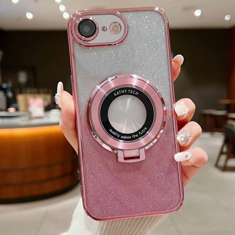 Electroplated Holder Gradient Glitter MagSafe Phone Case, For iPhone 12, For iPhone 12 Pro Max���...