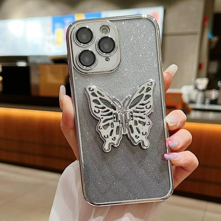 Electroplated Gradient Glitter 3D Butterfly TPU Phone Case, For iPhone 11 Pro Max, For iPhone 11�...