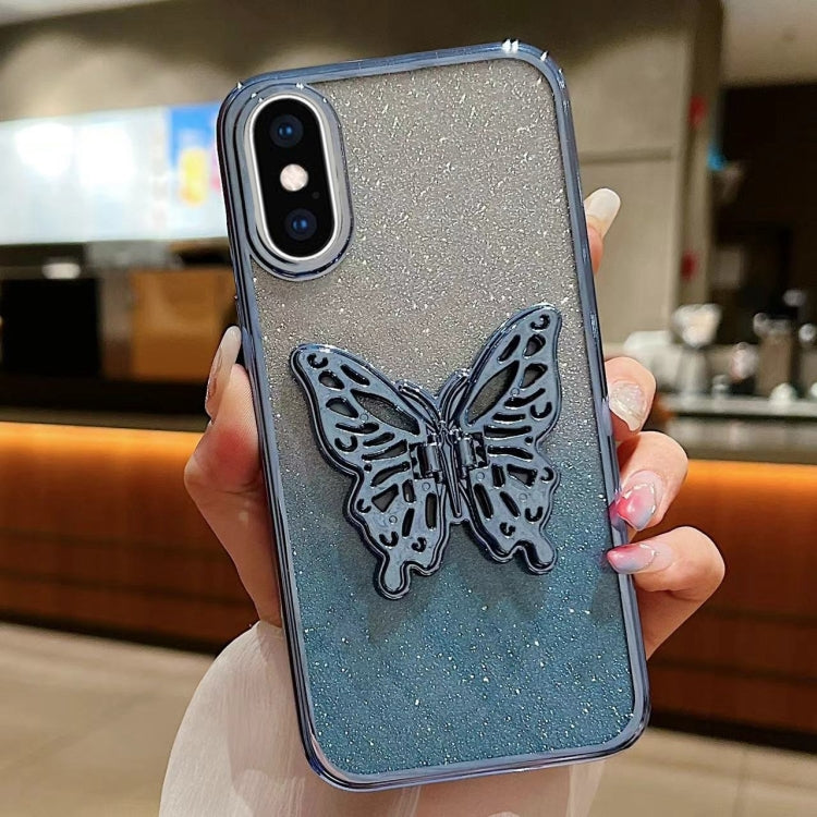 Electroplated Gradient Glitter 3D Butterfly TPU Phone Case, For iPhone 11 Pro Max, For iPhone 11�...