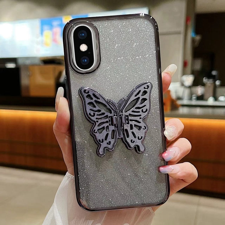 Electroplated Gradient Glitter 3D Butterfly TPU Phone Case, For iPhone 11 Pro Max, For iPhone 11�...