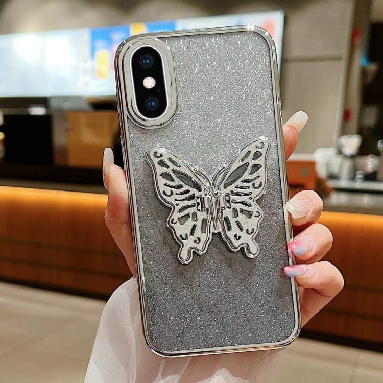 Electroplated Gradient Glitter 3D Butterfly TPU Phone Case, For iPhone 11 Pro Max, For iPhone 11�...