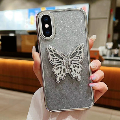 Electroplated Gradient Glitter 3D Butterfly TPU Phone Case, For iPhone 11 Pro Max, For iPhone 11�...