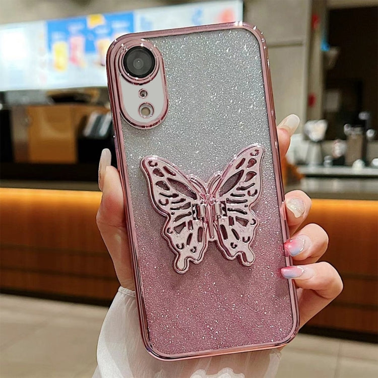 Electroplated Gradient Glitter 3D Butterfly TPU Phone Case, For iPhone 11 Pro Max, For iPhone 11�...