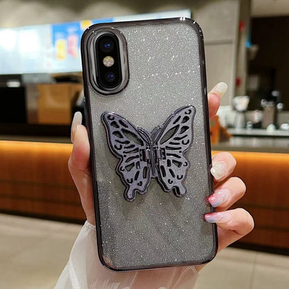 Electroplated Gradient Glitter 3D Butterfly TPU Phone Case, For iPhone 11 Pro Max, For iPhone 11�...
