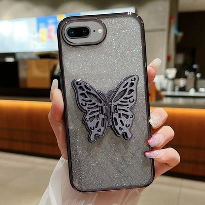 Electroplated Gradient Glitter 3D Butterfly TPU Phone Case, For iPhone 11 Pro Max, For iPhone 11�...