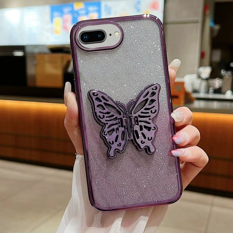 Electroplated Gradient Glitter 3D Butterfly TPU Phone Case, For iPhone 11 Pro Max, For iPhone 11�...