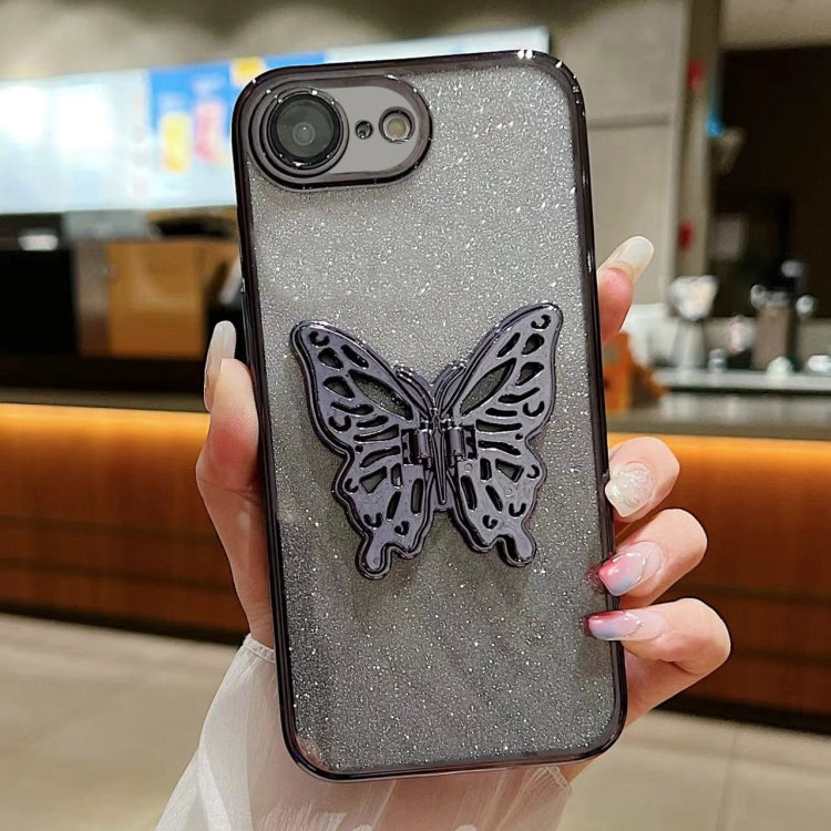 Electroplated Gradient Glitter 3D Butterfly TPU Phone Case, For iPhone 11 Pro Max, For iPhone 11�...