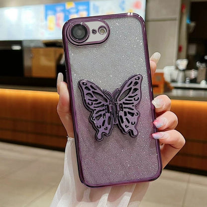 Electroplated Gradient Glitter 3D Butterfly TPU Phone Case, For iPhone 11 Pro Max, For iPhone 11�...