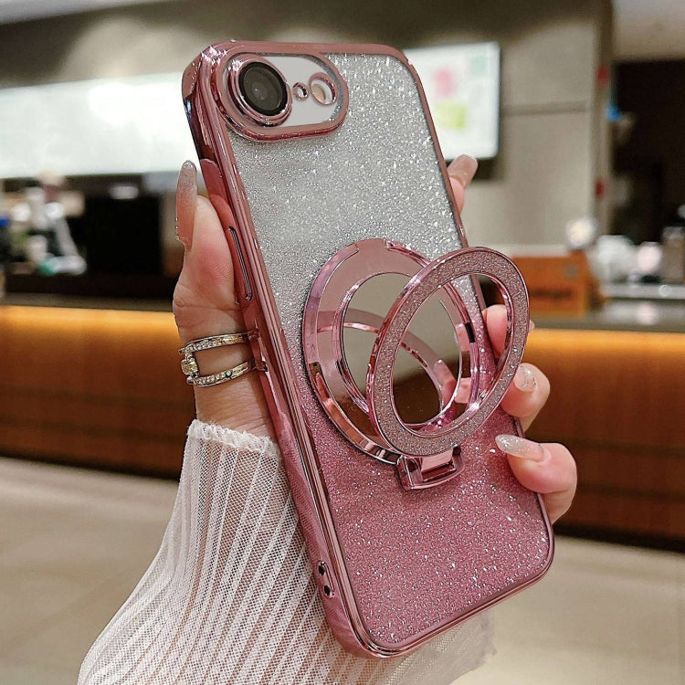 Plated Mirror Holder Gradient Glitter MagSafe Phone Case, For iPhone XS Max����������������������...