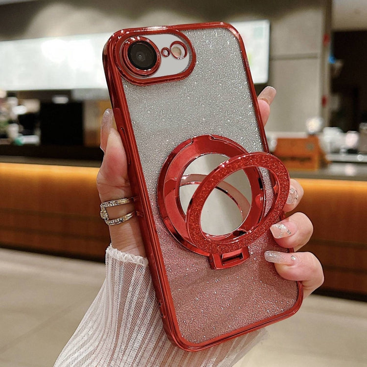 Plated Mirror Holder Gradient Glitter MagSafe Phone Case, For iPhone XS Max����������������������...