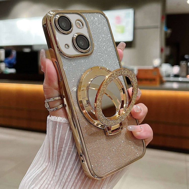 Plated Mirror Holder Gradient Glitter MagSafe Phone Case, For iPhone 13 Pro Max, For iPhone 13 Pr...