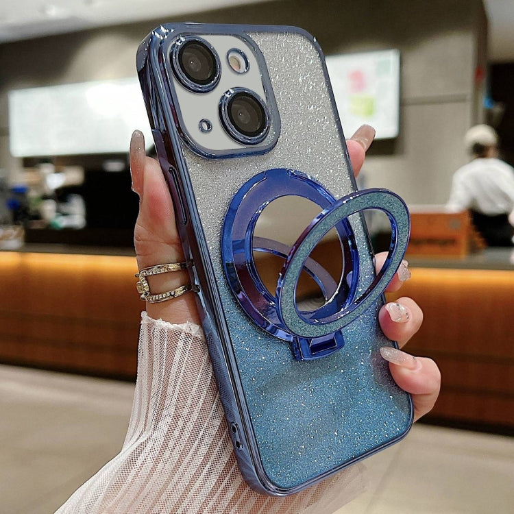 Plated Mirror Holder Gradient Glitter MagSafe Phone Case, For iPhone 13 Pro Max, For iPhone 13 Pr...