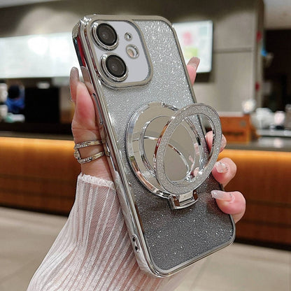 Plated Mirror Holder Gradient Glitter MagSafe Phone Case, For iPhone 13 Pro Max, For iPhone 13 Pr...