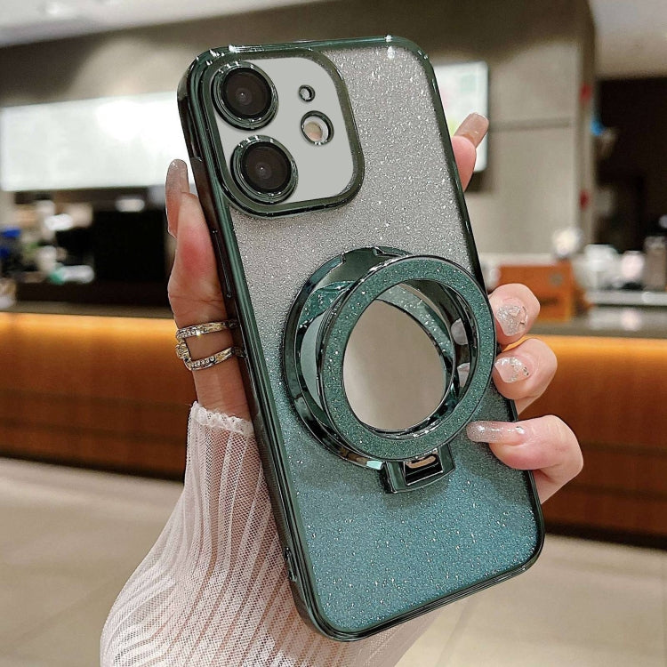 Plated Mirror Holder Gradient Glitter MagSafe Phone Case, For iPhone 13 Pro Max, For iPhone 13 Pr...