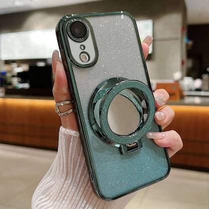 Plated Mirror Holder Gradient Glitter MagSafe Phone Case, For iPhone 13 Pro Max, For iPhone 13 Pr...