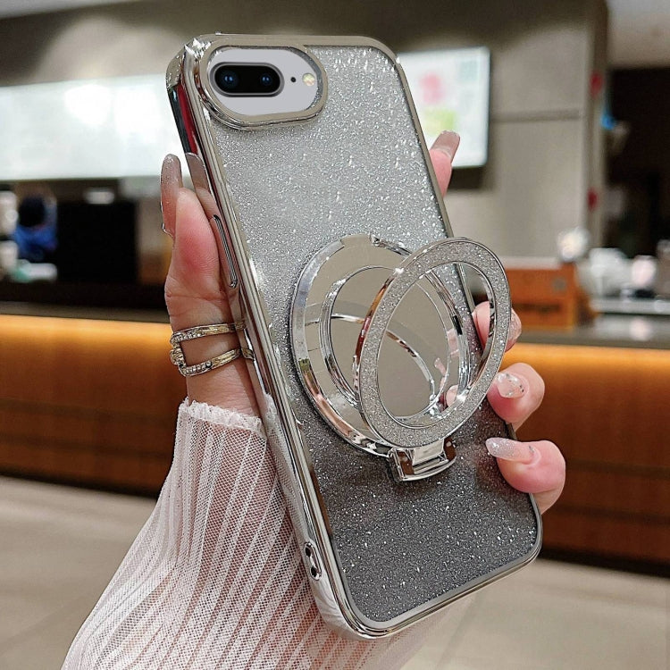 Plated Mirror Holder Gradient Glitter MagSafe Phone Case, For iPhone XS Max����������������������...