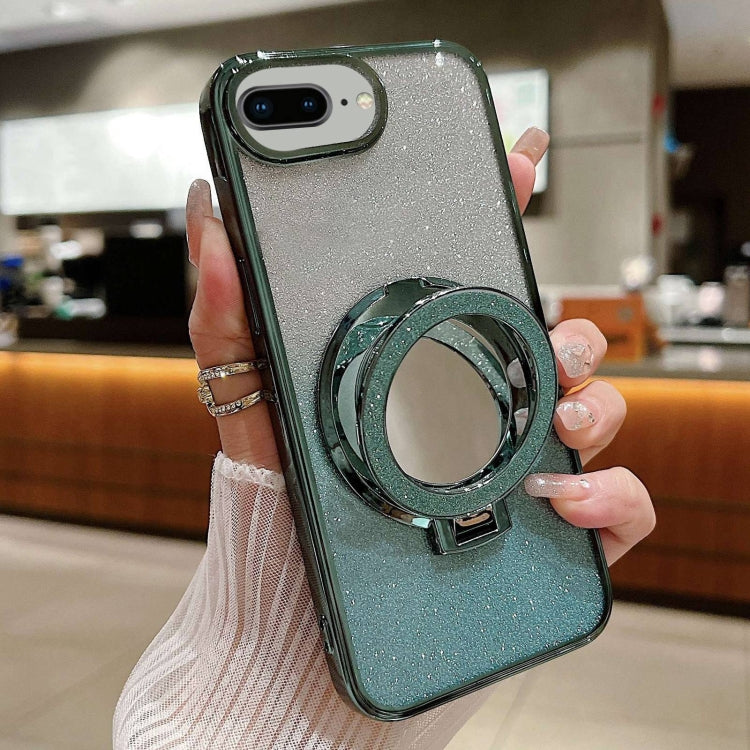 Plated Mirror Holder Gradient Glitter MagSafe Phone Case, For iPhone XS Max����������������������...