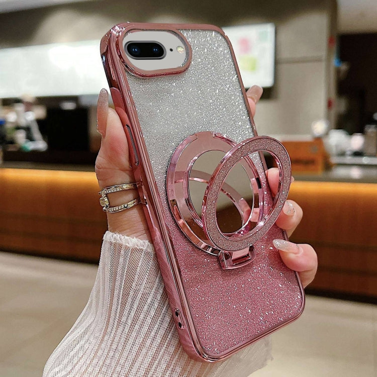 Plated Mirror Holder Gradient Glitter MagSafe Phone Case, For iPhone XS Max����������������������...