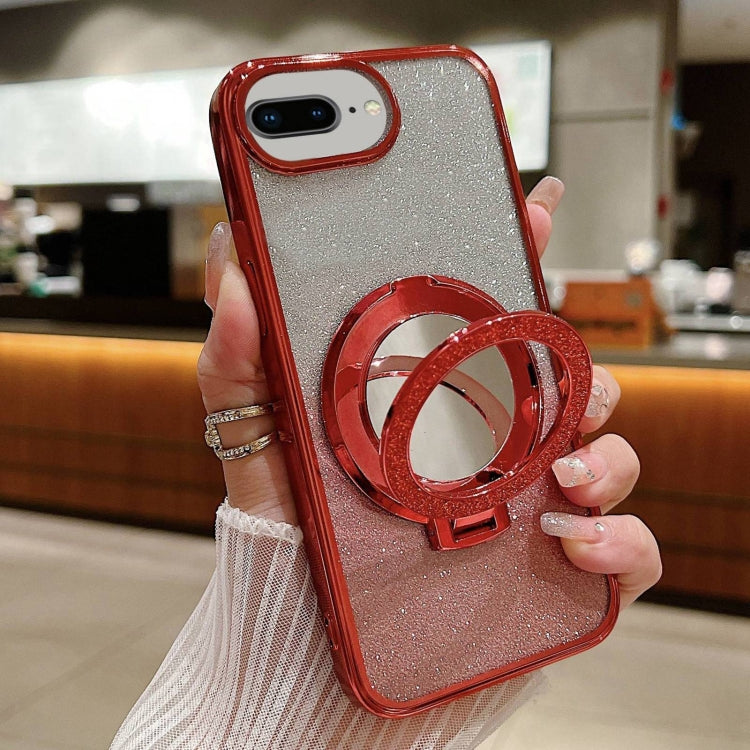 Plated Mirror Holder Gradient Glitter MagSafe Phone Case, For iPhone XS Max����������������������...