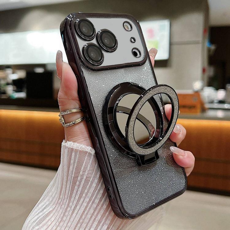 Plated Mirror Holder Gradient Glitter MagSafe Phone Case
