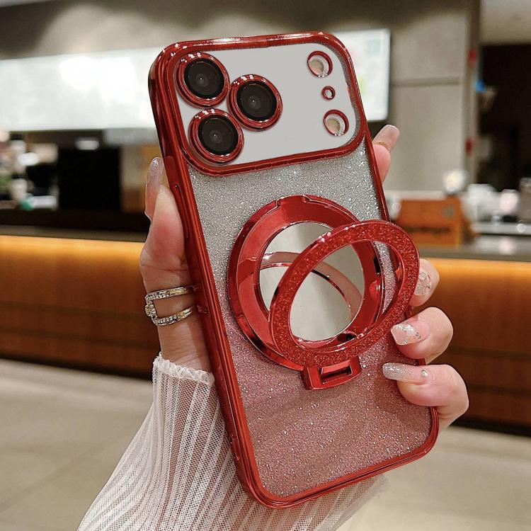 Plated Mirror Holder Gradient Glitter MagSafe Phone Case