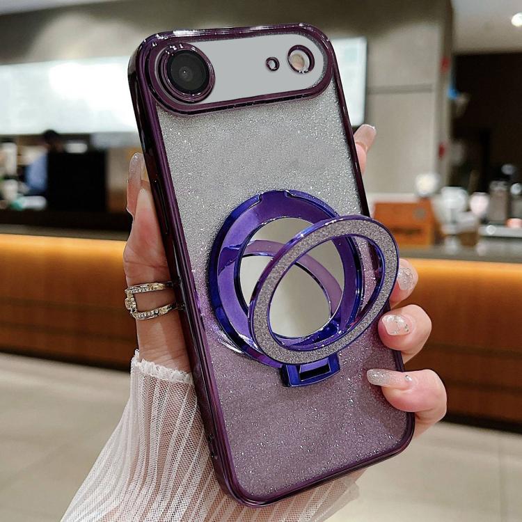 Plated Mirror Holder Gradient Glitter MagSafe Phone Case