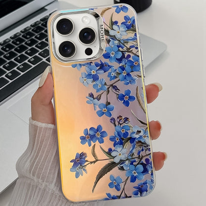Electroplating Laser Flower Texture TPU Phone Case, For iPhone 15 Pro, For iPhone 15, For iPhone ...