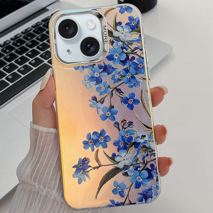 Electroplating Laser Flower Texture TPU Phone Case, For iPhone 15 Pro, For iPhone 15, For iPhone ...