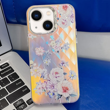 Electroplating Laser Flower Texture TPU Phone Case, For iPhone 15 Pro, For iPhone 15, For iPhone ...