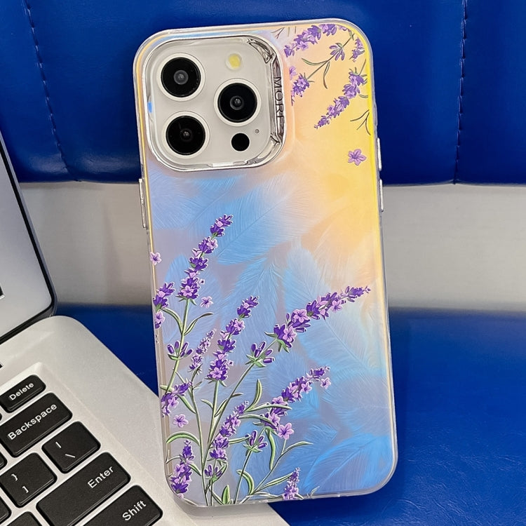 Electroplating Laser Flower Texture TPU Phone Case, For iPhone 15 Pro, For iPhone 15, For iPhone ...