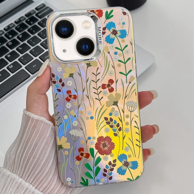 Electroplating Laser Flower Texture TPU Phone Case, For iPhone 13 Pro Max, For iPhone 13 Pro�����...